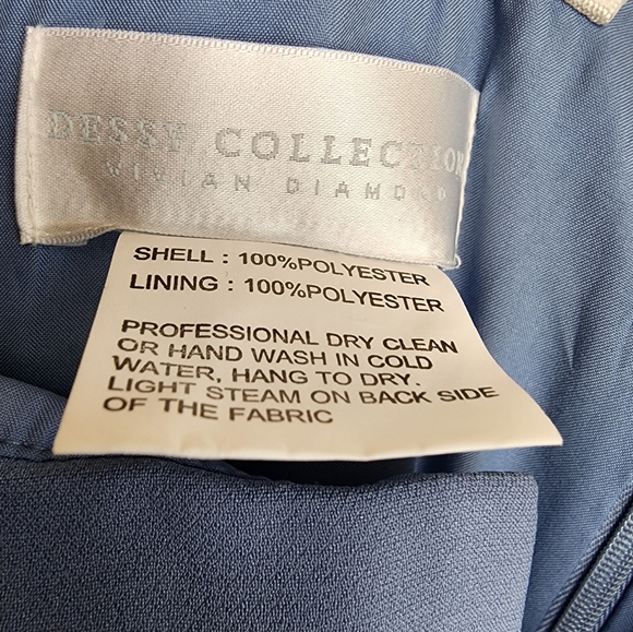 Dessy Collection Off-The-Shoulder Notch Trumpet Gown With Front Slit In … - Picture 6 of 11